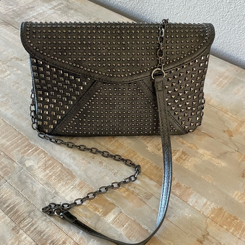 Studded Black Chain Shoulder Bag